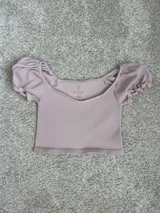 Free People Tops - Free People Happiness Runs Puff Sleeve Crop Tank